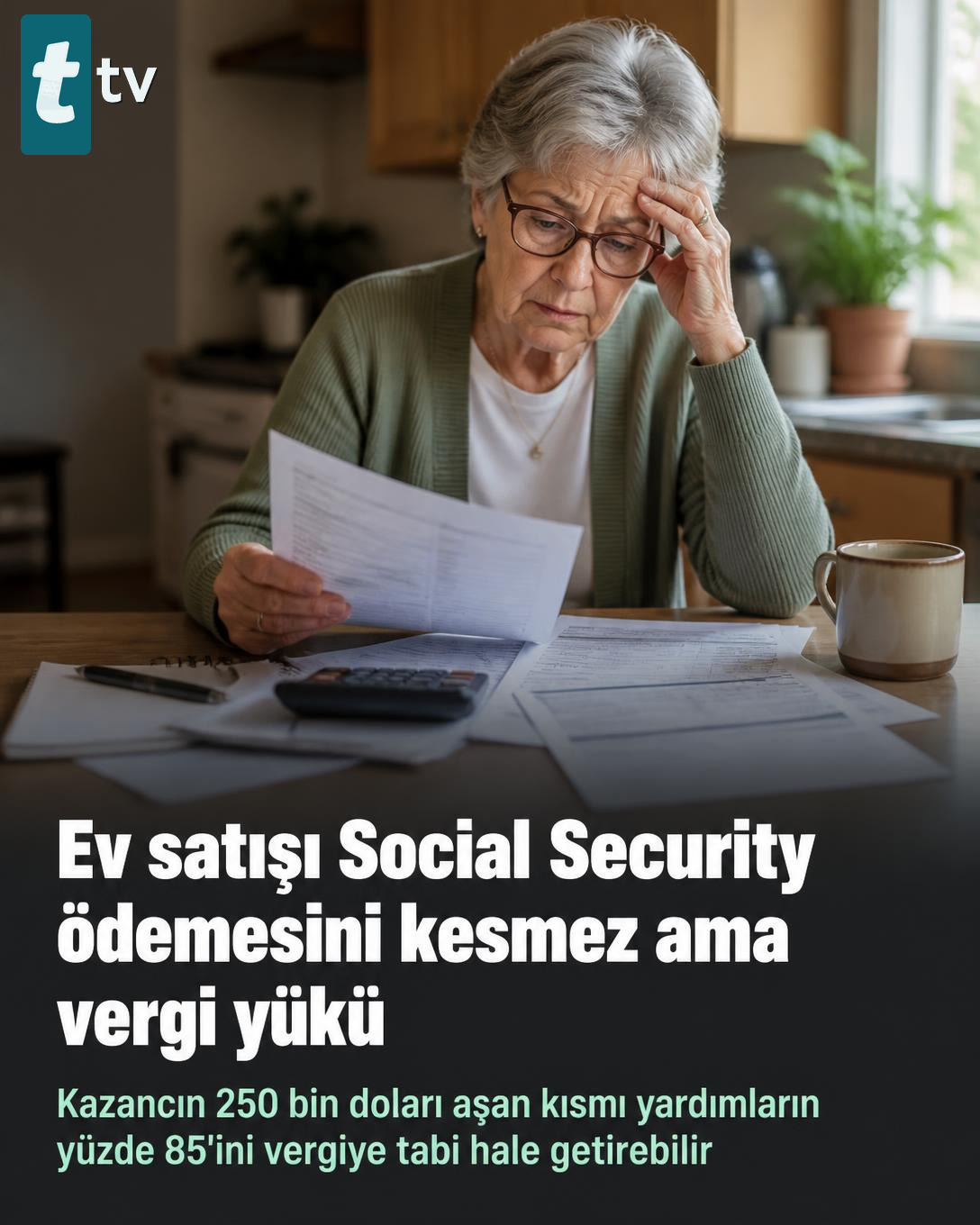 Ev satışı Social Security ödemesini kesmez ama vergi yükü