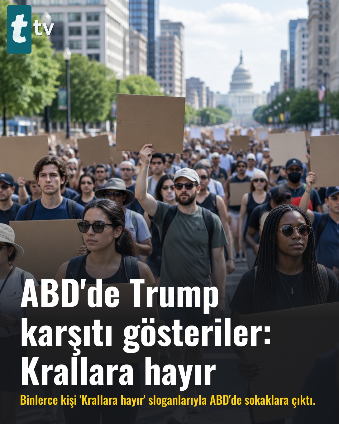 ABD'de Trump karşıtı gösteriler: Krallara hayır