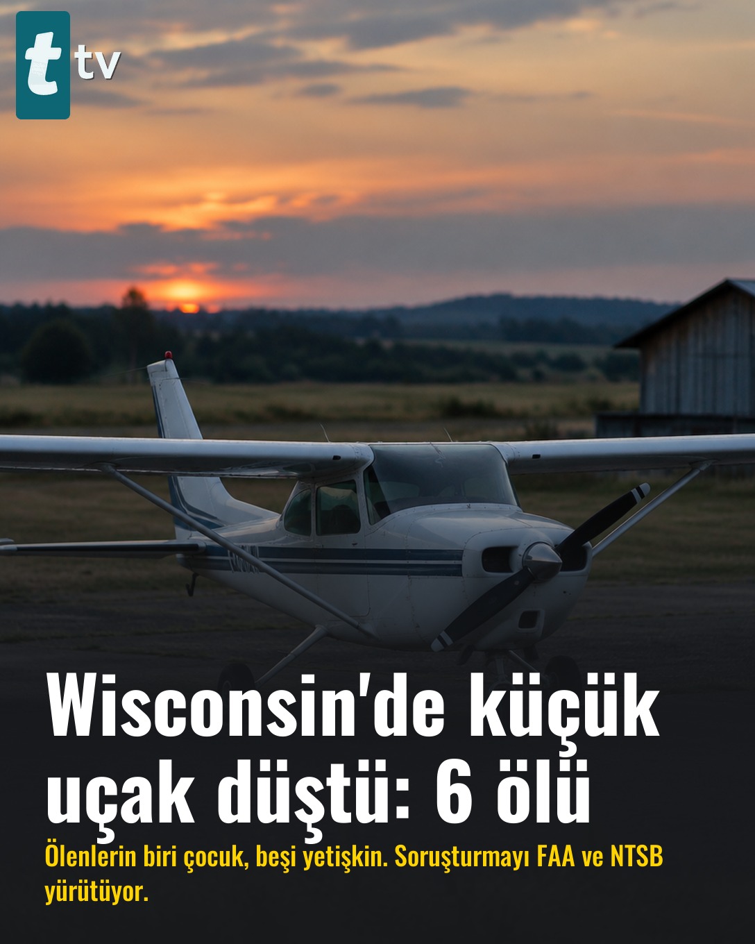 Wisconsin'de küçük uçak düştü: 6 ölü