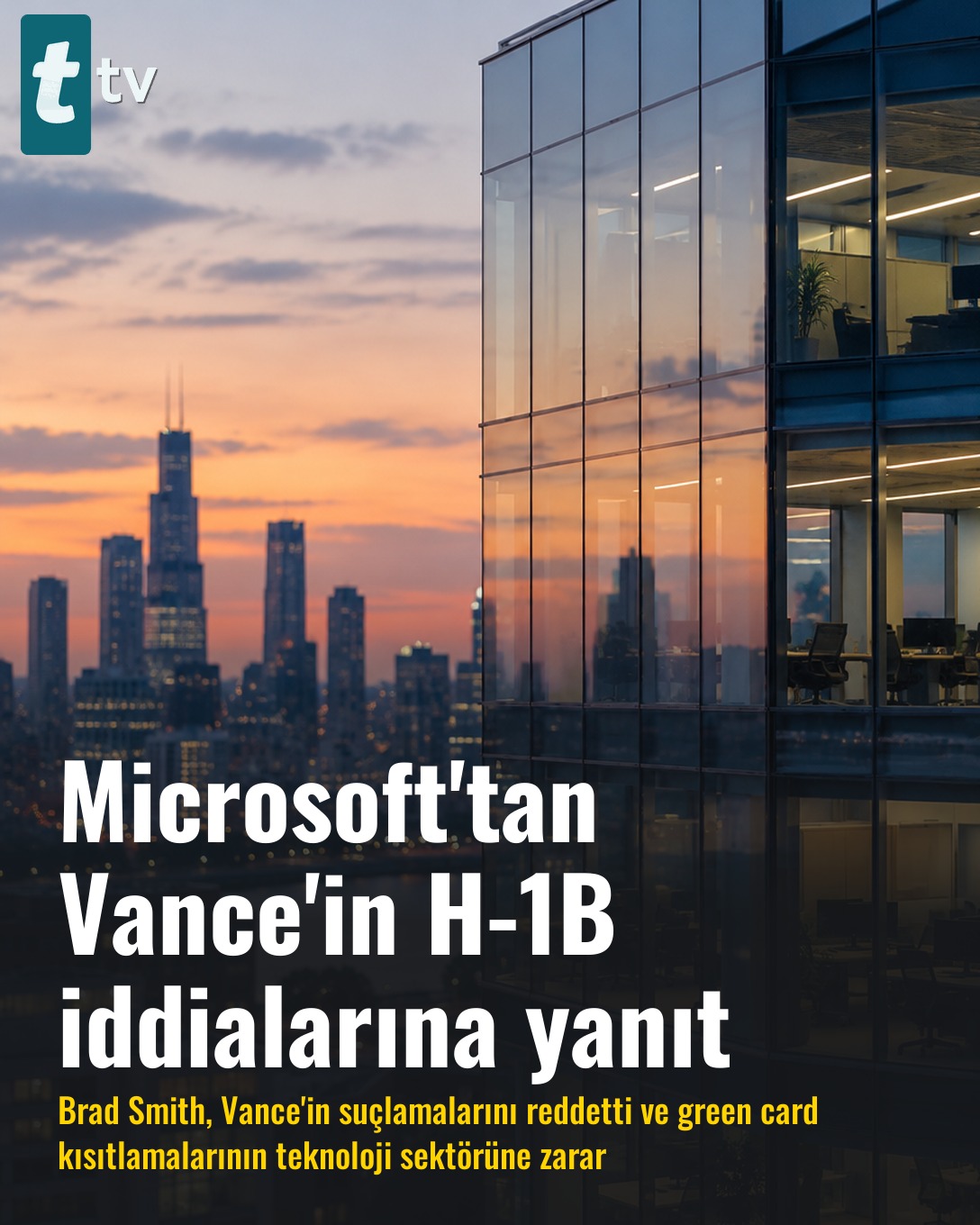 Microsoft'tan Vance'in H-1B iddialarına yanıt