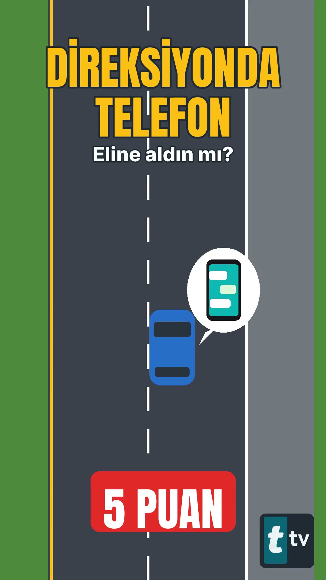 New York'ta direksiyonda telefon cezası
