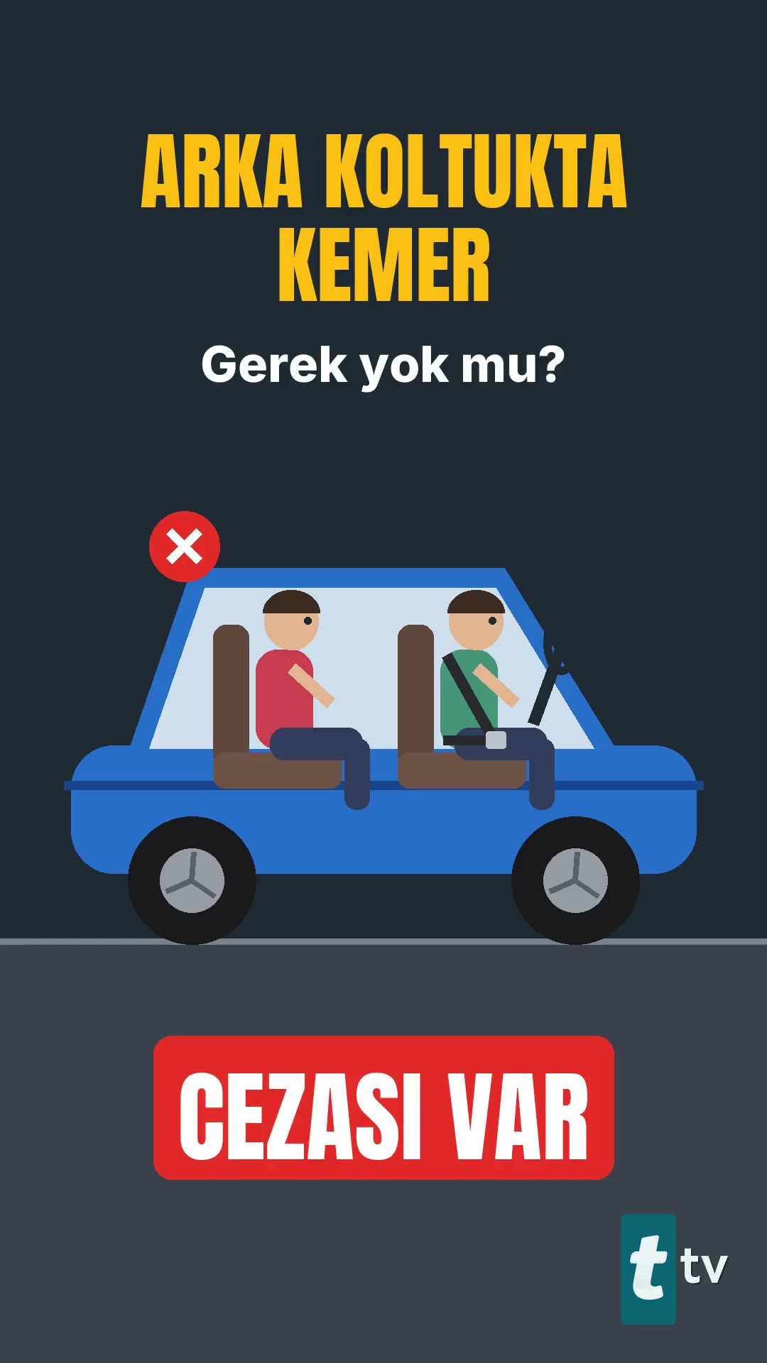Arka koltukta kemer zorunlu mu?