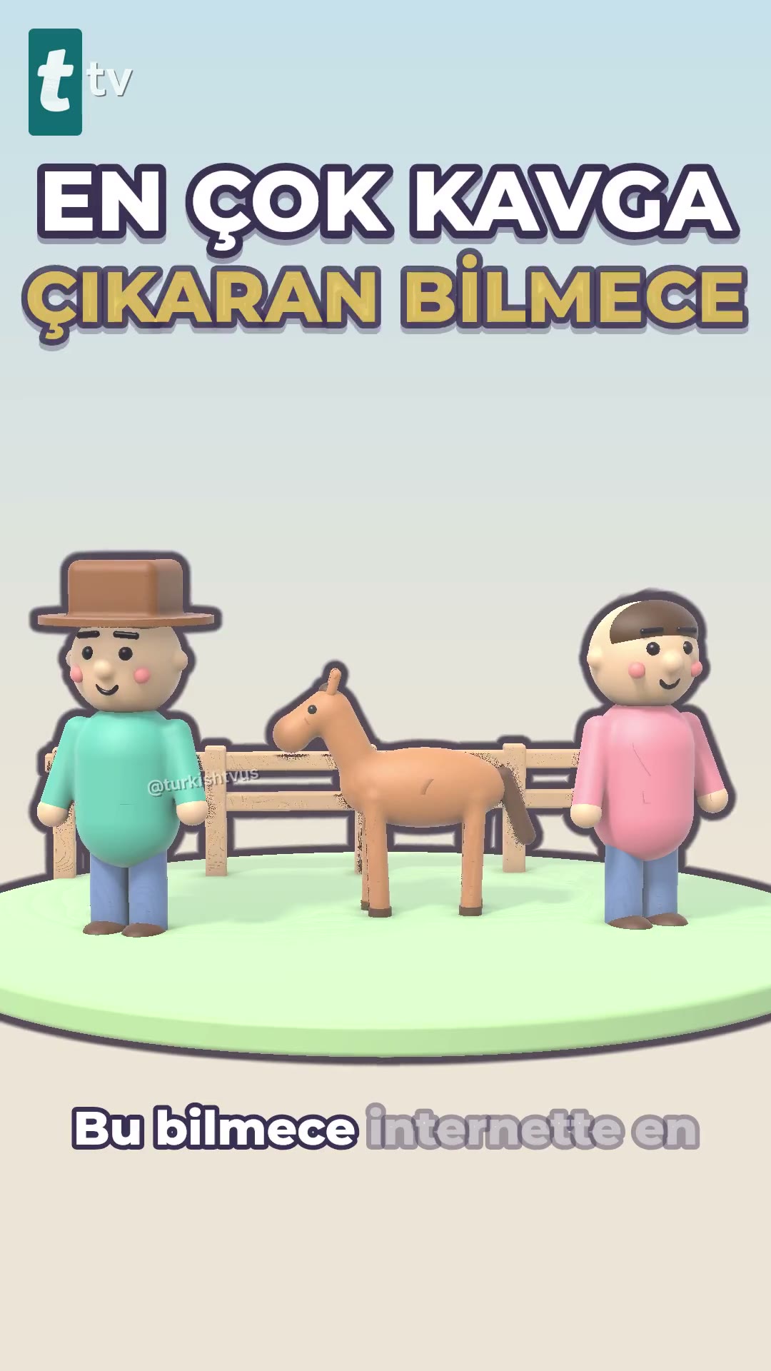 İnternette en çok kavga çıkaran at bilmecesi