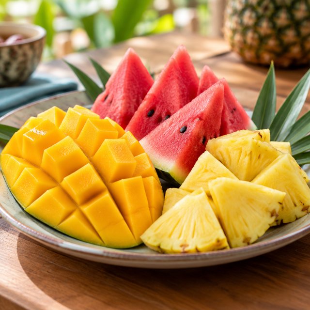 Mango, karpuz, ananas