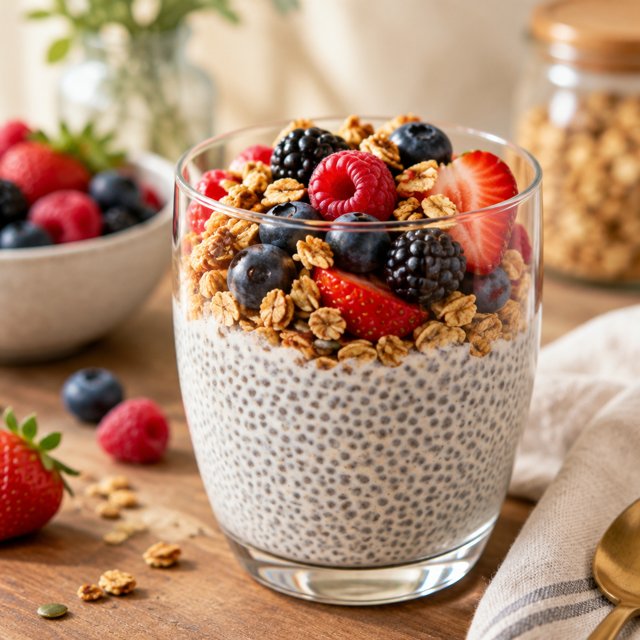 Granolalı chia puding