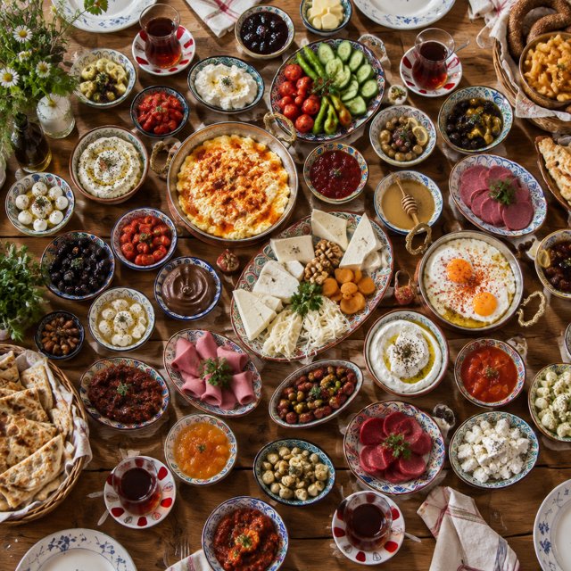 Pazar serpme kahvaltısı, 3 saat